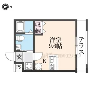 フラッティ北山?【102号室】の間取り
