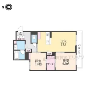 シャーメゾン 新大宮【202号室】の間取り
