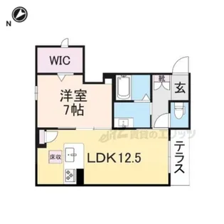 フィオリータ西今【103号室】の間取り
