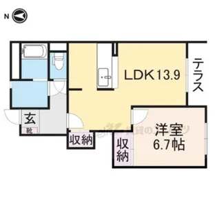 メゾン・ド・アンジュ【1階】の間取り