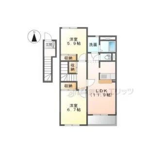 メゾン・ド・アンジュ【2階】の間取り