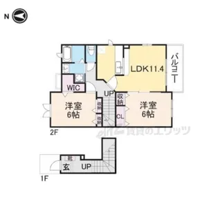 ベル ファミーユ?1番館【2階】の間取り