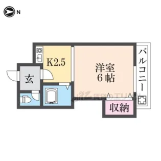 リバーサイド瓢箪山【205号室】の間取り