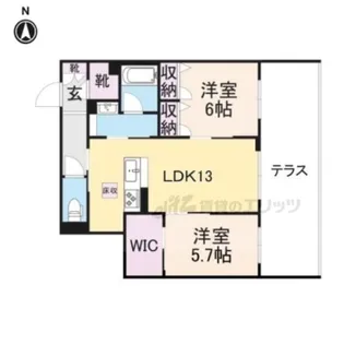 シャーメゾン カーサレジオ【1階】の間取り