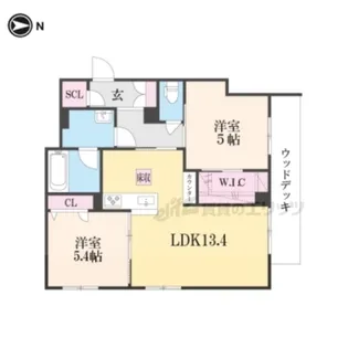 シャーメゾンTG Via Sole【101号室】の間取り