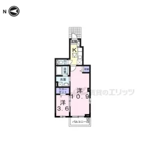 ディアコート口酒井弐番館【101号室】の間取り