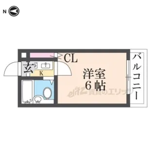 ヒルズ野間【204号室】の間取り