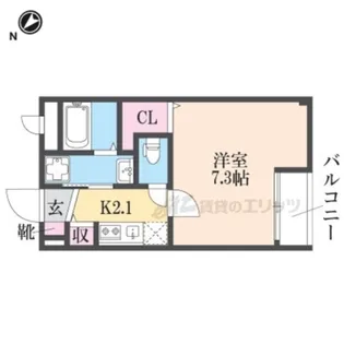 リバーサイドメゾン荒牧【1階】の間取り