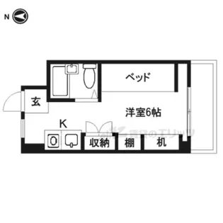 シャンクレール奈良【108号室】の間取り