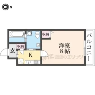 GLADVIS二条式部【402号室】の間取り