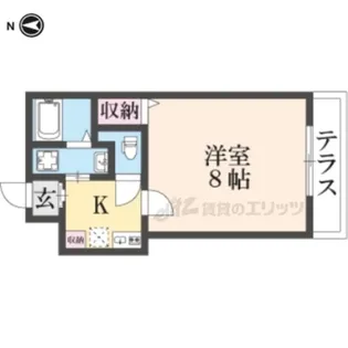 GLADVIS二条式部【205号室】の間取り