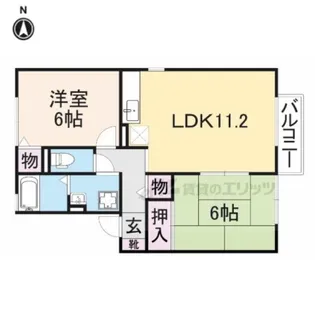 シャルムフルーレA棟【2階】の間取り