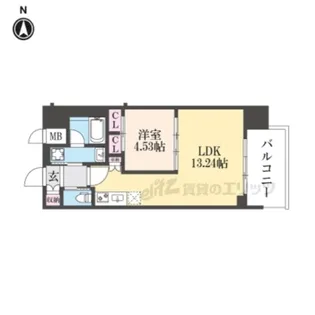 1LDKの間取り画像