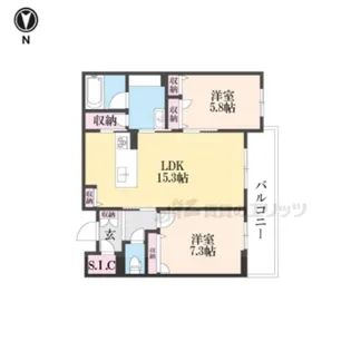 レジデンス三条宮前【2階】の間取り