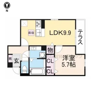 サライ武庫之荘【1階】の間取り