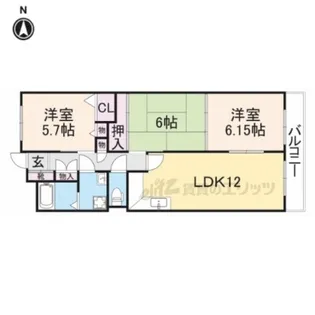 プレミールソシア【201号室】の間取り