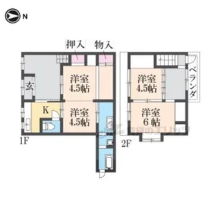 京都府京都市右京区西院寿町【一戸建】の間取り