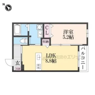 グロワール野村【1階】の間取り