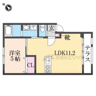メゾン・ド・メグせんぞく【1階】の間取り