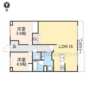 ディオフェルティ京都久我【308号室】の間取り