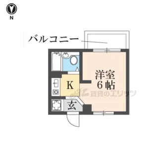 プレステ赤膚マンション【205号室】の間取り