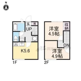 2DKの間取り画像