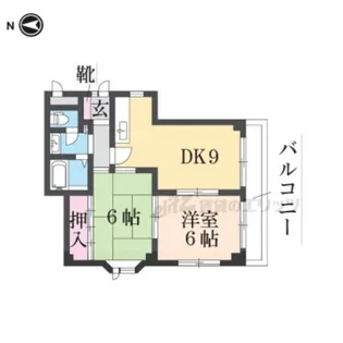 2DKの間取り画像
