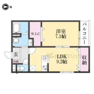 アート星田駅前【306号室】の間取り