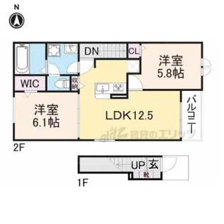 クローバー【2階】の間取り