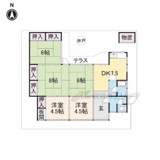 奈良県大和高田市奥田【一戸建】の間取り