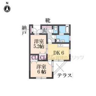 リゼ公文名【A101号室】の間取り