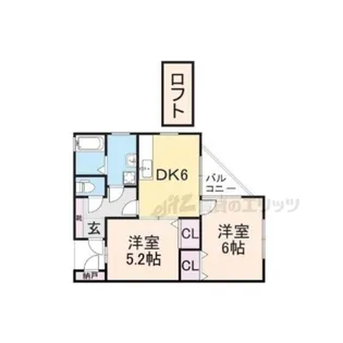 リゼ公文名【A201号室】の間取り
