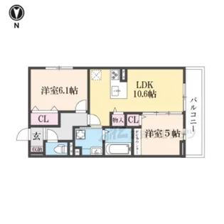 エレガンスビュー【3階】の間取り