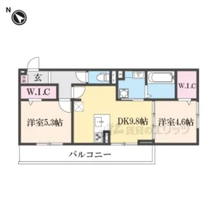 エレガンスビュー【1階】の間取り