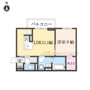 エレガンスビュー【1階】の間取り