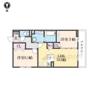 エレガンスビュー【3階】の間取り