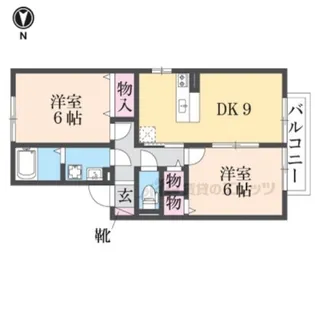 エスポワールk?【102号室】の間取り