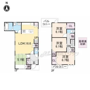 京都府京都市西京区桂千代原町【一戸建】の間取り