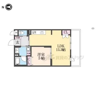 インサイトルポ山科新十条【3階】の間取り