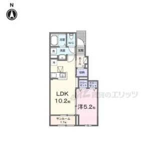 レジデンス・サツキ?【1階】の間取り