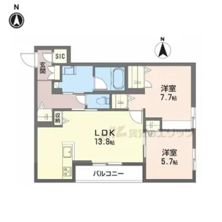 メゾン ソラリス【2階】の間取り