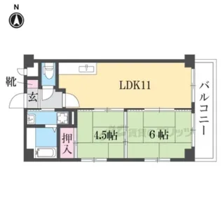 ベルメゾン若王寺【4階】の間取り