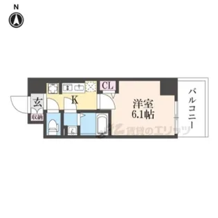 アドバンス大阪リーヴァ【6階】の間取り