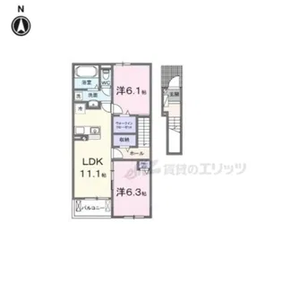 モデルヌアンジュ【204号室】の間取り