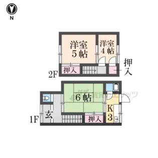 奈良県大和高田市大字築山【一戸建】の間取り