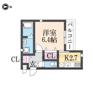 CROUD武庫之荘【203号室】の間取り