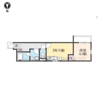S Apt.門真城垣町【101号室】の間取り