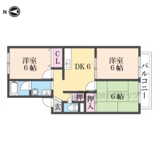 パークヒルズ春日丘【2階】の間取り