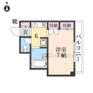 1Kの間取り画像