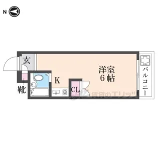 プチグレイス7番館【4階】の間取り